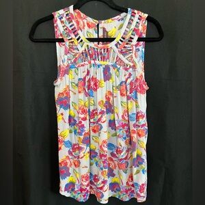 👚 Anthropologie Ranna Gill Faye Floral Top | Size XS EUC